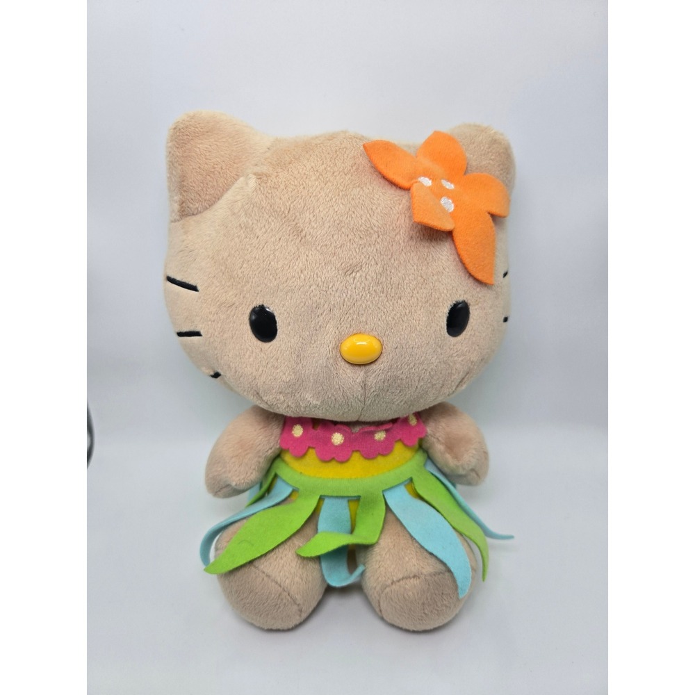2013 Hello Kitty‎ Sanrio Tan Sunkissed Hawaiian Plush with Hula Outfit